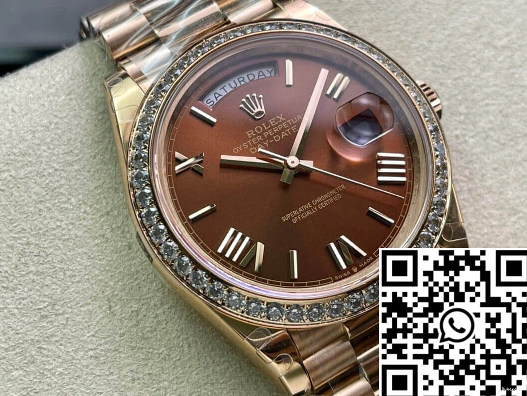 EW M228345RBR-0009 Rolex Factory Gold Rose Date Day 0115